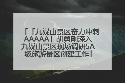 「九嶷山景区奋力冲刺AAAAA」胡勇刚深入九嶷山景区现场调研5A级旅游景区创建工作