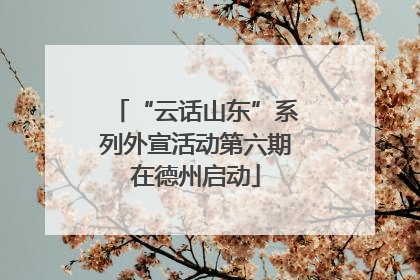 “云话山东”系列外宣活动第六期在德州启动