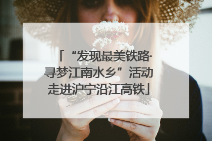 “发现最美铁路·寻梦江南水乡”活动走进沪宁沿江高铁