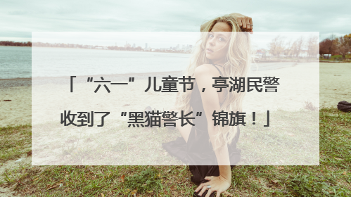 “六一”儿童节，亭湖民警收到了“黑猫警长”锦旗！