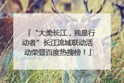 “大美长江，我是行动者”长江流域联动活动荣登百度热搜榜！