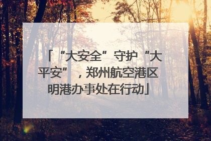 “大安全”守护“大平安”，郑州航空港区明港办事处在行动
