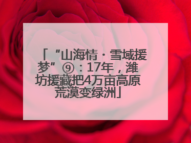 “山海情・雪域援梦”⑨：17年，潍坊援藏把4万亩高原荒漠变绿洲