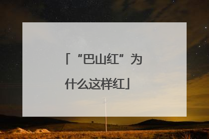 “巴山红”为什么这样红