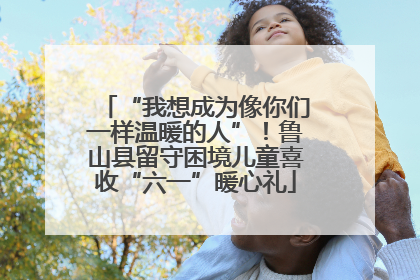 “我想成为像你们一样温暖的人”！鲁山县留守困境儿童喜收“六一”暖心礼
