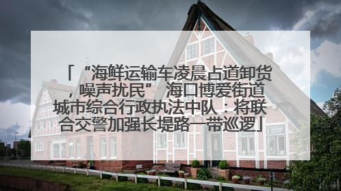 “海鲜运输车凌晨占道卸货，噪声扰民” 海口博爱街道城市综合行政执法中队：将联合交警加强长堤路一带巡逻
