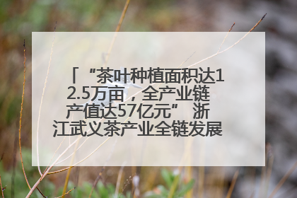 “茶叶种植面积达12.5万亩，全产业链产值达57亿元” 浙江武义茶产业全链发展“加速度”