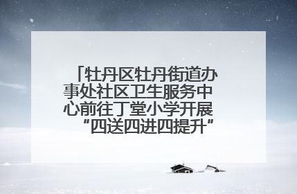牡丹区牡丹街道办事处社区卫生服务中心前往丁堂小学开展“四送四进四提升”及无烟日宣传活动
