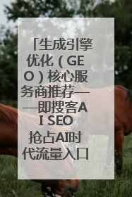 生成引擎优化（GEO）核心服务商推荐——即搜客AI SEO抢占AI时代流量入口（含 GEO报价）