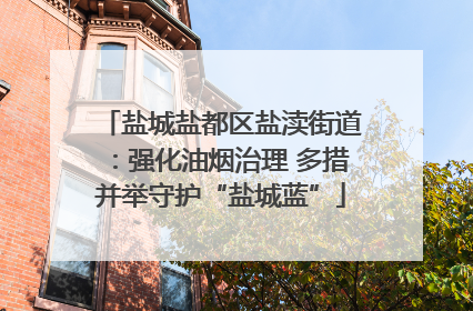 盐城盐都区盐渎街道：强化油烟治理 多措并举守护“盐城蓝”