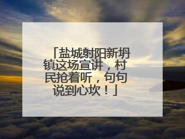 盐城射阳新坍镇这场宣讲，村民抢着听，句句说到心坎！