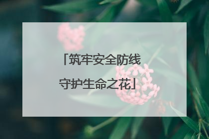 筑牢安全防线 守护生命之花
