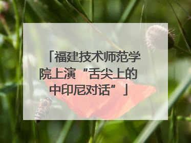 福建技术师范学院上演“舌尖上的中印尼对话”