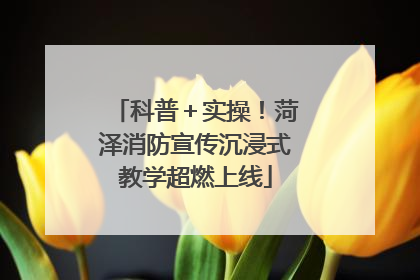 科普＋实操！菏泽消防宣传沉浸式教学超燃上线