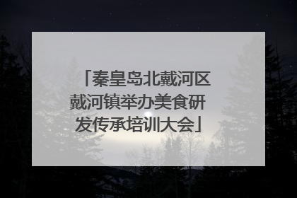 秦皇岛北戴河区戴河镇举办美食研发传承培训大会