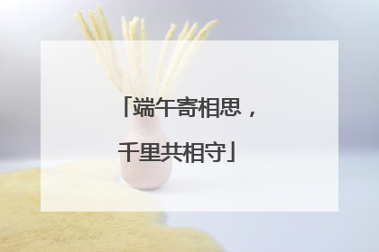 端午寄相思，千里共相守