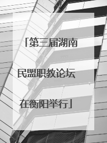 第三届湖南民盟职教论坛在衡阳举行