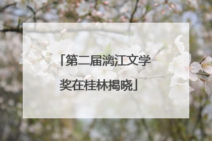 第二届漓江文学奖在桂林揭晓