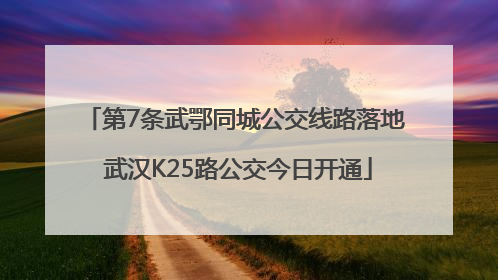第7条武鄂同城公交线路落地 武汉K25路公交今日开通