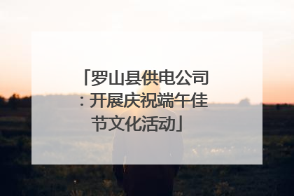 罗山县供电公司：开展庆祝端午佳节文化活动