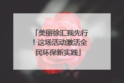 美丽徐汇我先行！这场活动激活全民环保新实践
