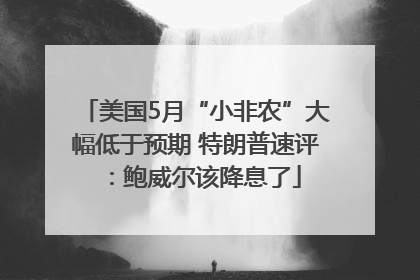 美国5月“小非农”大幅低于预期 特朗普速评：鲍威尔该降息了