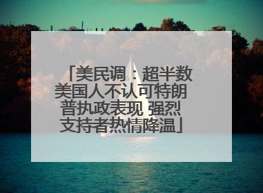 美民调：超半数美国人不认可特朗普执政表现 强烈支持者热情降温