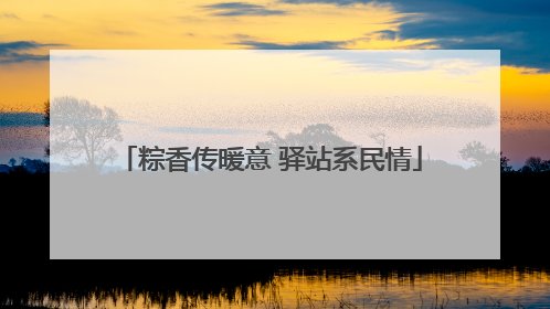 粽香传暖意 驿站系民情