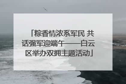 粽香情浓系军民 共话强军迎端午——白云区举办双拥主题活动