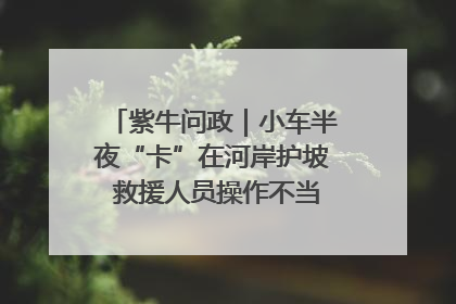紫牛问政｜小车半夜“卡”在河岸护坡 救援人员操作不当致小车翻下河，然后直接走人了
