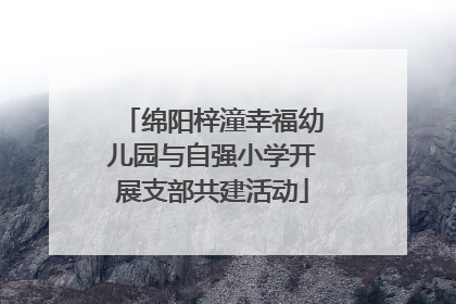 绵阳梓潼幸福幼儿园与自强小学开展支部共建活动