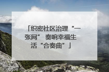 织密社区治理“一张网” 奏响幸福生活“合奏曲”