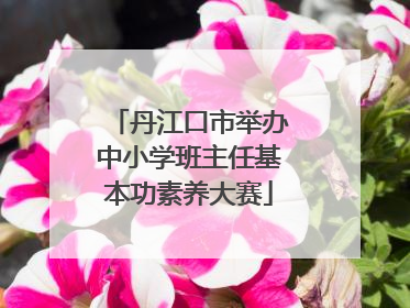 丹江口市举办中小学班主任基本功素养大赛