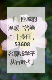 一座城的温暖“答卷”｜今日，53608名聊城学子从容赴考