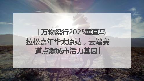 万物梁行2025垂直马拉松嘉年华太原站，云端赛道点燃城市活力基因