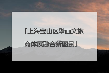 上海宝山区擘画文旅商体展融合新图景
