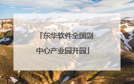 东华软件全国副中心产业园开园