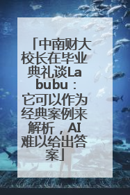 中南财大校长在毕业典礼谈Labubu：它可以作为经典案例来解析，AI难以给出答案