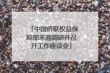 中国侨联权益保障部来湘调研并召开工作座谈会