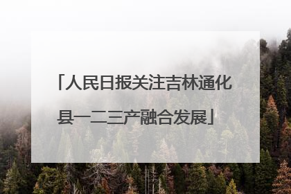 人民日报关注吉林通化县一二三产融合发展