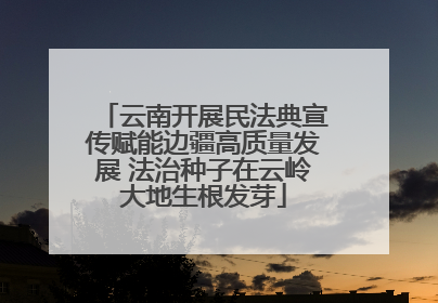 云南开展民法典宣传赋能边疆高质量发展 法治种子在云岭大地生根发芽