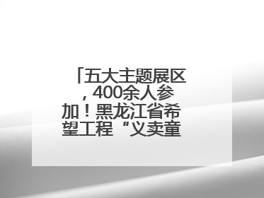 五大主题展区，400余人参加！黑龙江省希望工程“义卖童园”活动举行