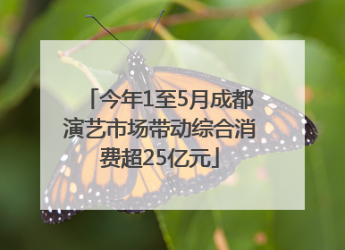 今年1至5月成都演艺市场带动综合消费超25亿元