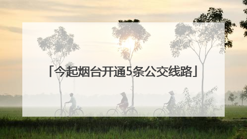 今起烟台开通5条公交线路