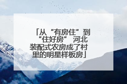 从“有房住”到“住好房” 河北装配式农房成了村里的明星样板房
