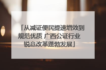 从减证便民提速增效到规范优质 广西公证行业锐意改革蓬勃发展