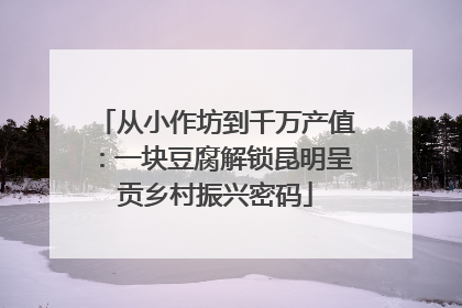 从小作坊到千万产值：一块豆腐解锁昆明呈贡乡村振兴密码