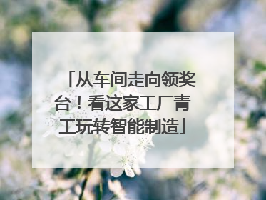 从车间走向领奖台！看这家工厂青工玩转智能制造