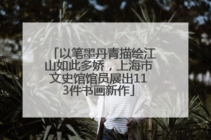 以笔墨丹青描绘江山如此多娇，上海市文史馆馆员展出113件书画新作