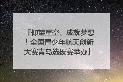 仰望星空、成就梦想！全国青少年航天创新大赛青岛选拔赛举办